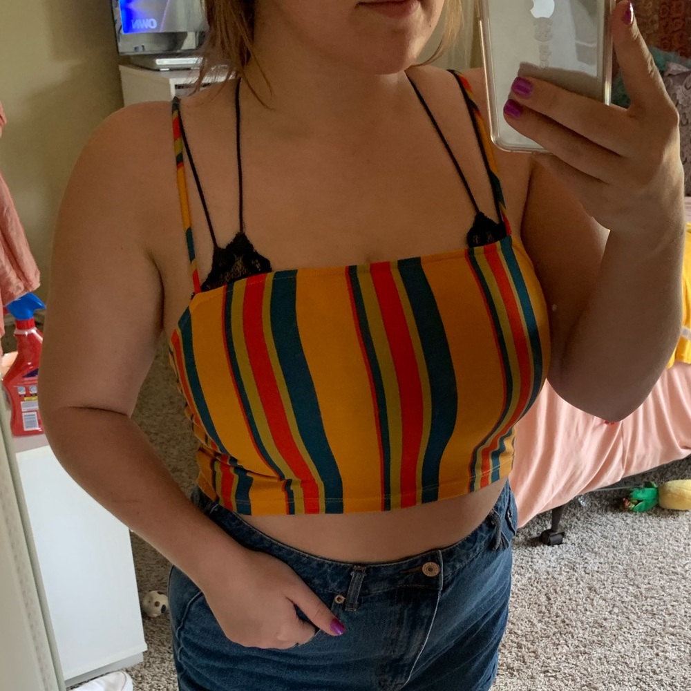 Striped crop top
